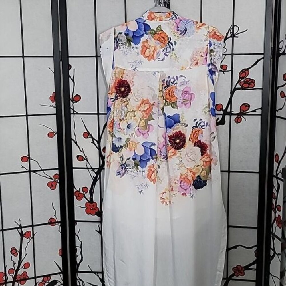 Anthropologie Maeve Floral High-Low Shirt Dress - Picture 10 of 11